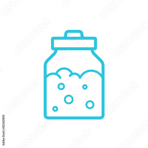 Starter, Active Sourdough icon, Isolated on white background. From blue icon set.