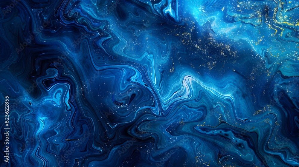Swirling Waves of Ethereal Blue Tones - Captivating Fluid Art Abstract Background Swirling Waves of Ethereal Blue Tones - Captivating Fluid Art Abstract Background