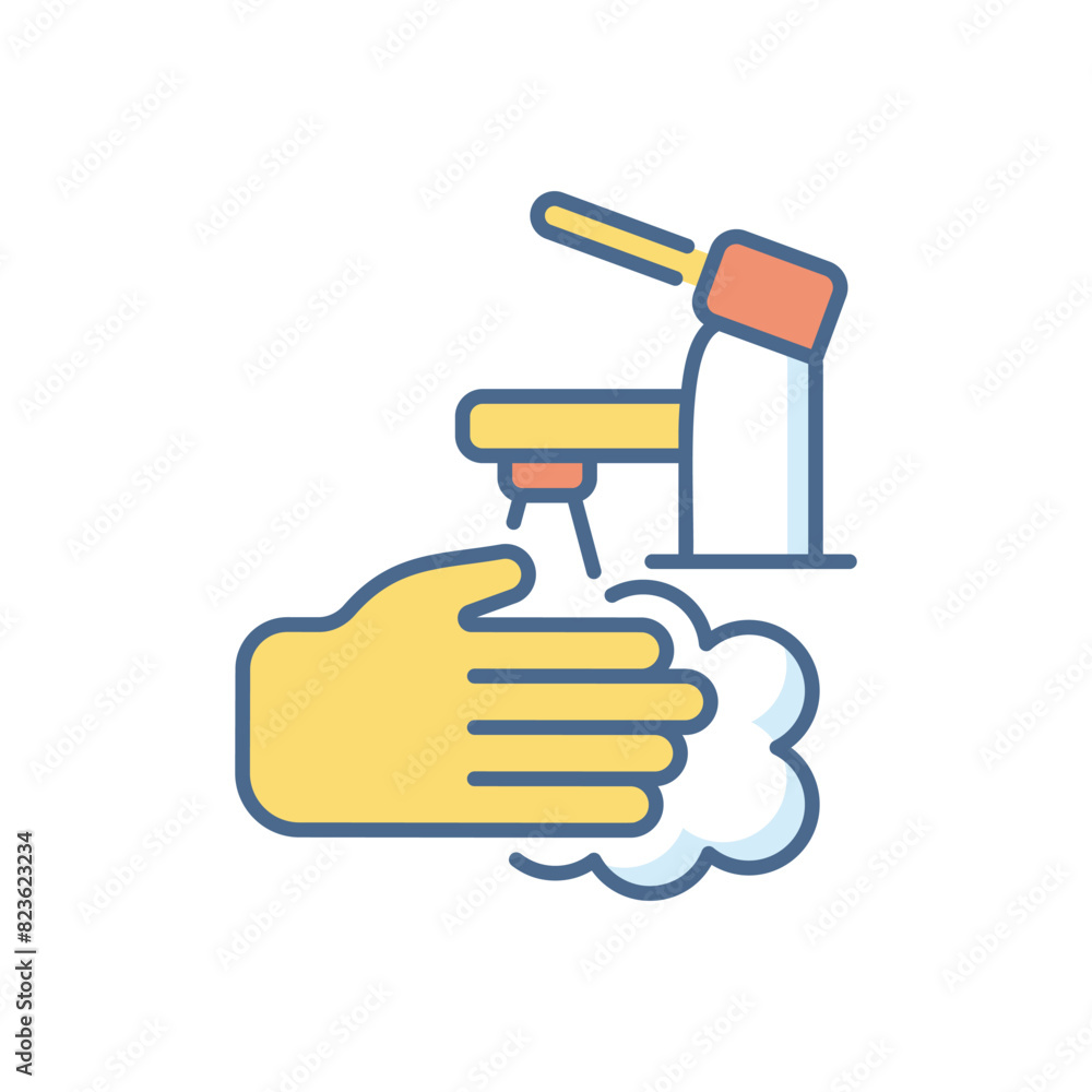 Washing Hands vector icon Washing Hands vector icon