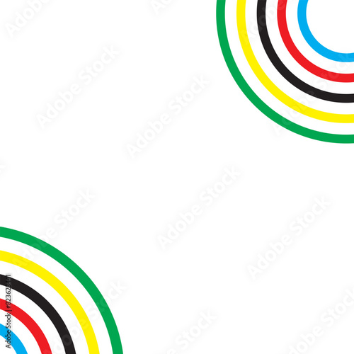 Olympic background. Abstract multicolored background.  Olympic color ring, game line, modern, design vector illustration.