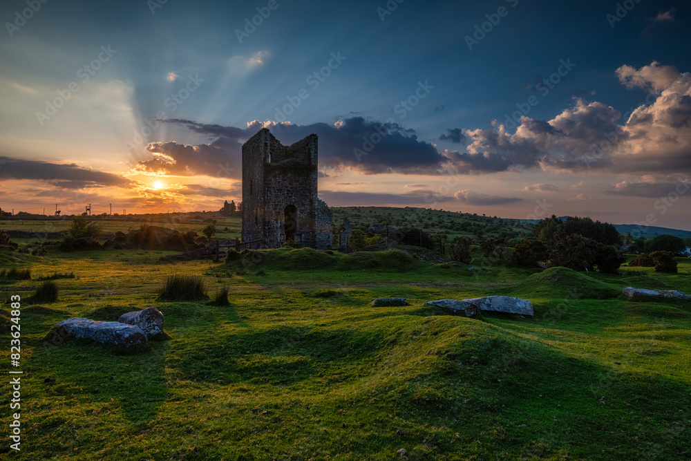 Sunset at the Mine on the Moors. Sunset at the Mine on the Moors.