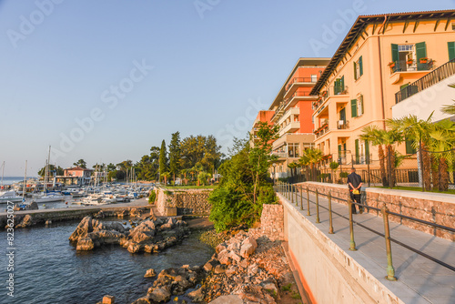 Landscape View Of Beautiful Harbor At Adriatic Coast, Opatija, Croatia photo