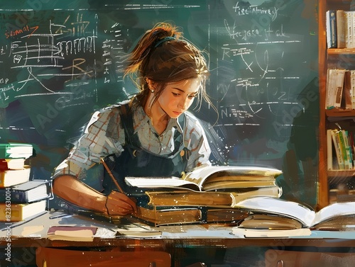 Determined Young Scholar In...