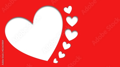 Valentine's Day background illustration of love hearts