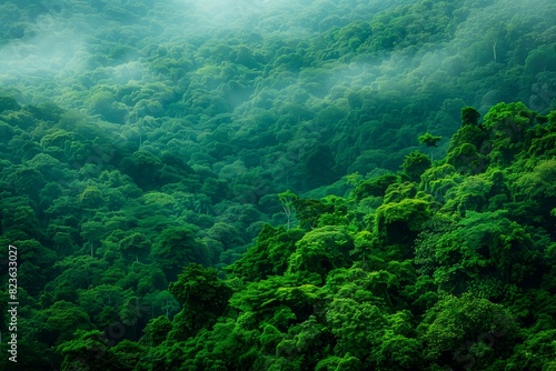 Rainforest hill panorama