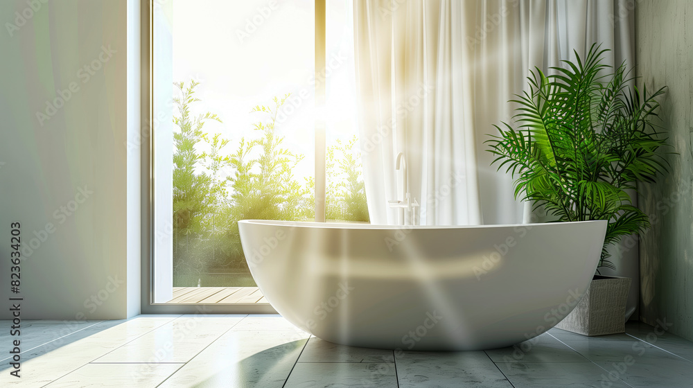 Fototapeta premium Plant in bathtub