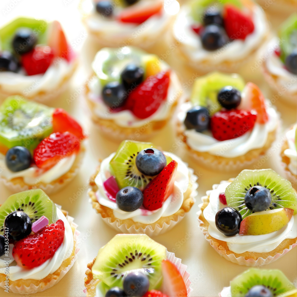 Tartlets with fruits and berries
Tartlets with fruits and berries