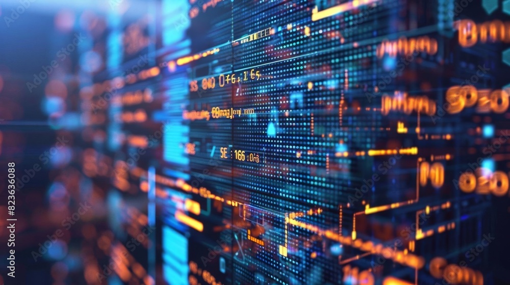 Photo of AI text in a digital data matrix on a white background Photo of AI text in a digital data matrix on a white background