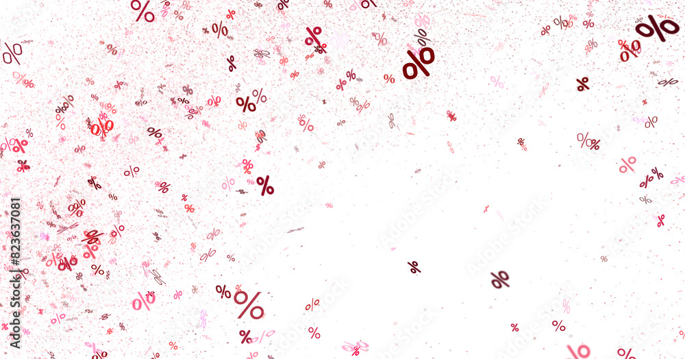 Fototapeta premium percent rain shopping digital in 3d.