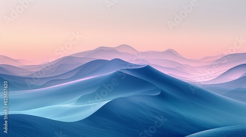 An empty space abstract background with soft gradients and minimalist design elements. This backdrop focuses on the concept of vastness and solitude, using gentle transitions and simple shapes to
