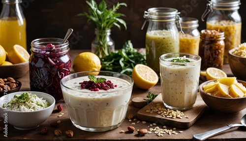 Probiotic Foods: Yogurt, Sauerkraut, Kombucha - Gut Health, Well-being