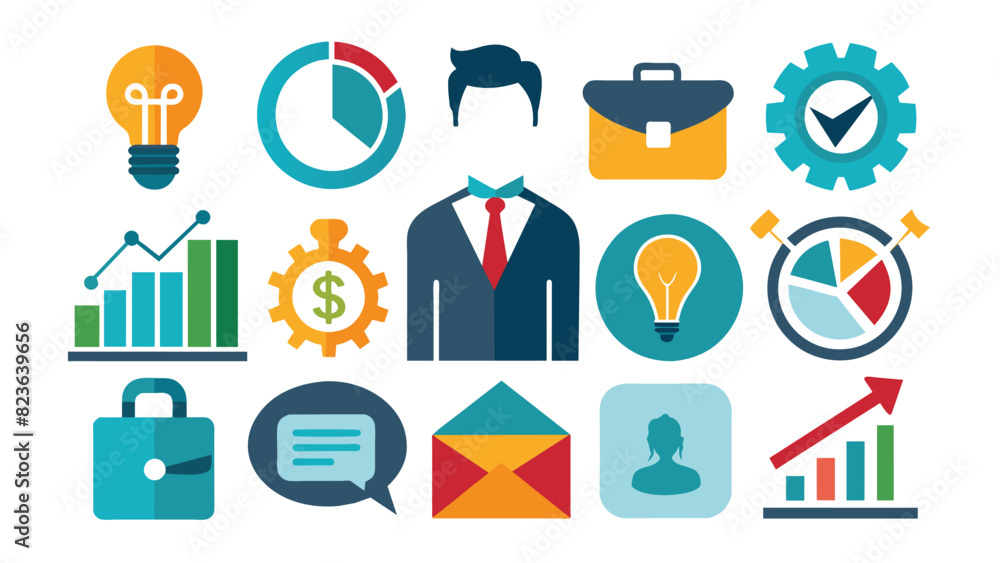 Set of business icons. Set of business icons.