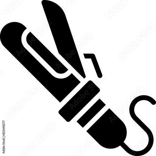Curling iron icon