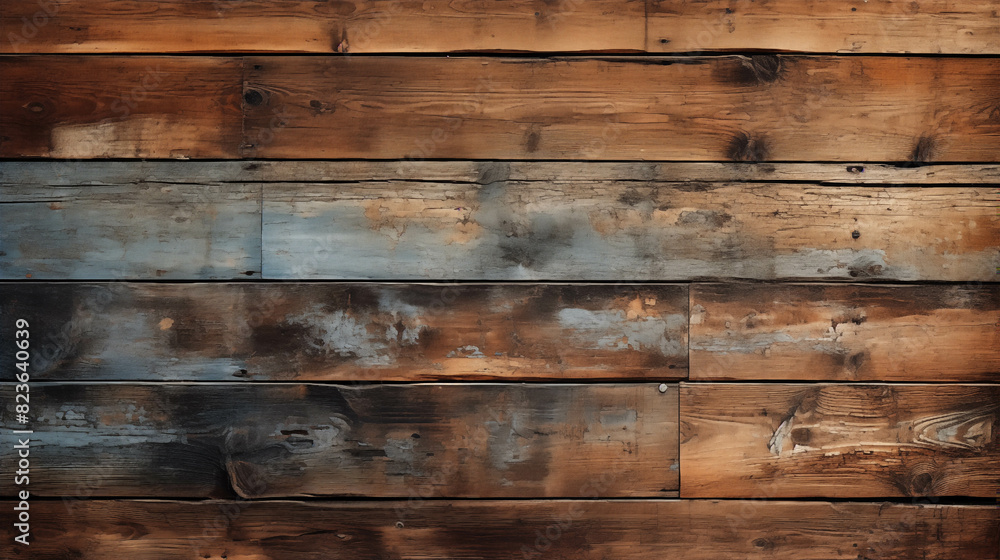 Rustic wooden plank wall, with a weathered and textured surface, perfect for backgrounds, interior design, or vintage-themed projects. Rustic wooden plank wall, with a weathered and textured surface, perfect for backgrounds, interior design, or vintage-themed projects.