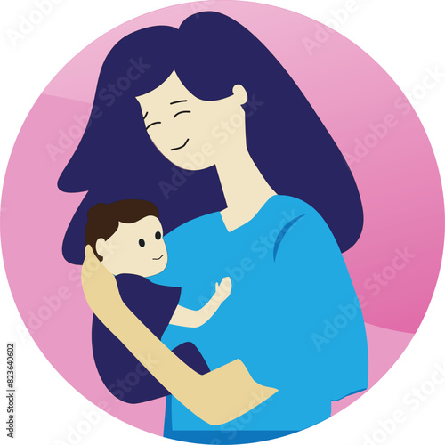 mom and son