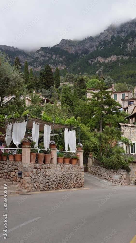 views along the road, mountainous terrain and beautiful nature, small village in the Mediterranean views along the road, mountainous terrain and beautiful nature, small village in the Mediterranean