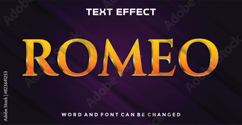 Romeo editable text effect