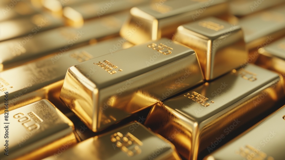 A Stack Of Gold Bars. A Stack Of Gold Bars.