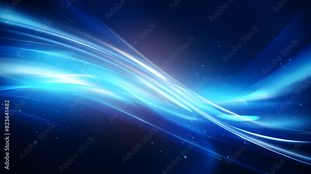 Dazzling Futuristic Lighting Effects in Vibrant Blue Abstract Background