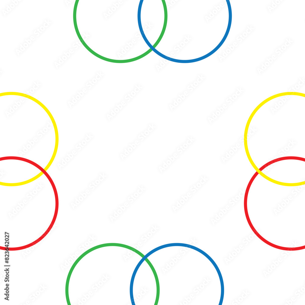 Abstract COLORED CIRCLES on a white background. Abstract COLORED CIRCLES on a white background.