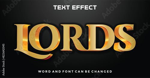 Lords editable text effect