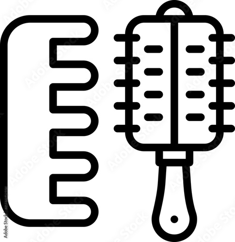 Hair brush icon