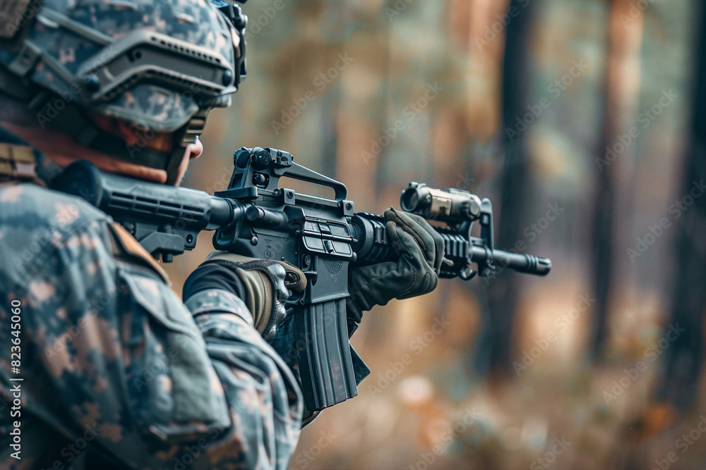 Special forces team on the battlefield made with generative AI Special forces team on the battlefield made with generative AI