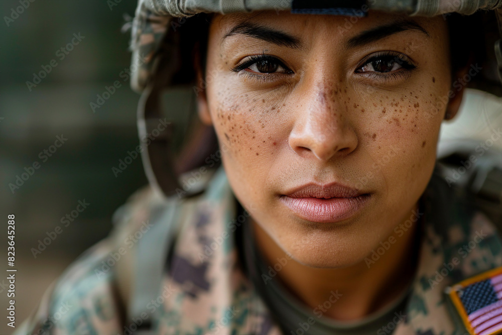 Generative ai picture of soldier in military uniform fighting for peace Generative ai picture of soldier in military uniform fighting for peace