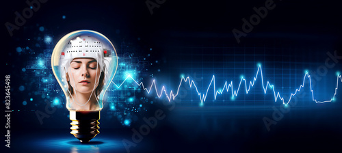 Waveforms generated by brain activity demonstrate human brain wave patterns, aiding in the exploration and healing of neural function.