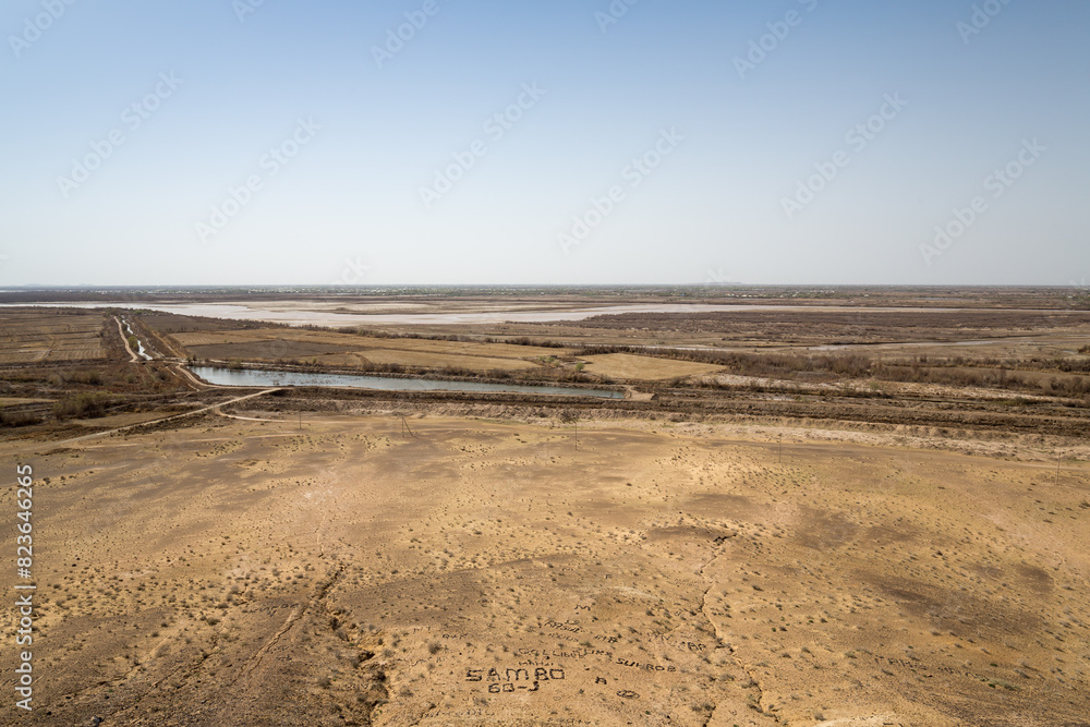 View of the desert in the Chilpik region of Karakalpakstan View of the desert in the Chilpik region of Karakalpakstan
