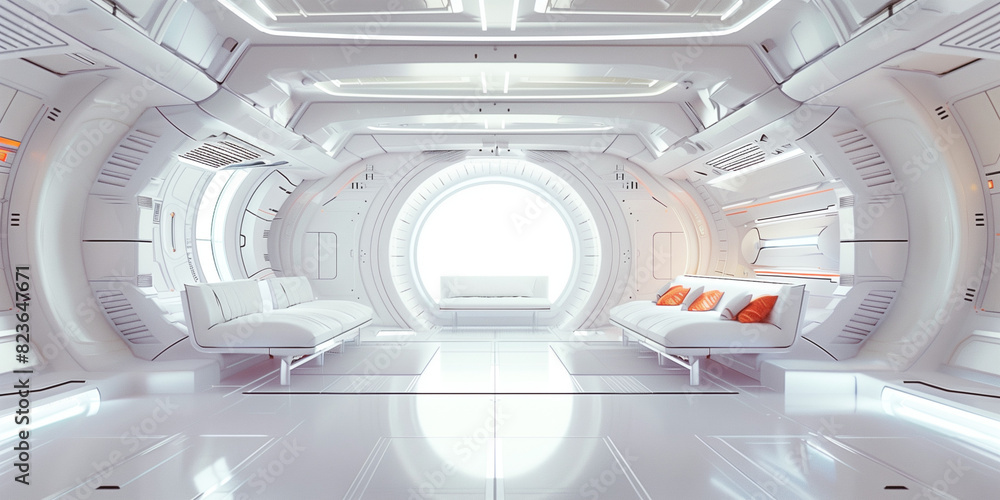 Sci fi spaceship interior background Sci fi spaceship interior background