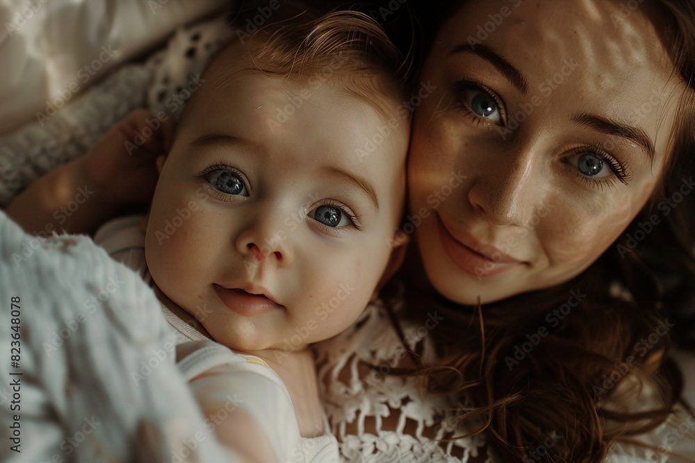 Happy mother's day celebration conceptual picture with mother and her child made by Generative AI technology Happy mother's day celebration conceptual picture with mother and her child made by Generative AI technology