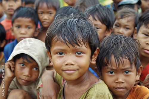 Unidentified group of children in Kolkata, India