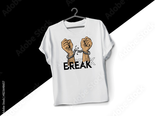 break
typography t-shirt design 