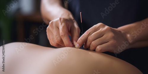 Acupuncture involves inserting needles into the body to stimulate sensory nerves in the skin and muscles
