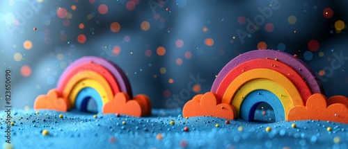 Many little rainbows wallpaper