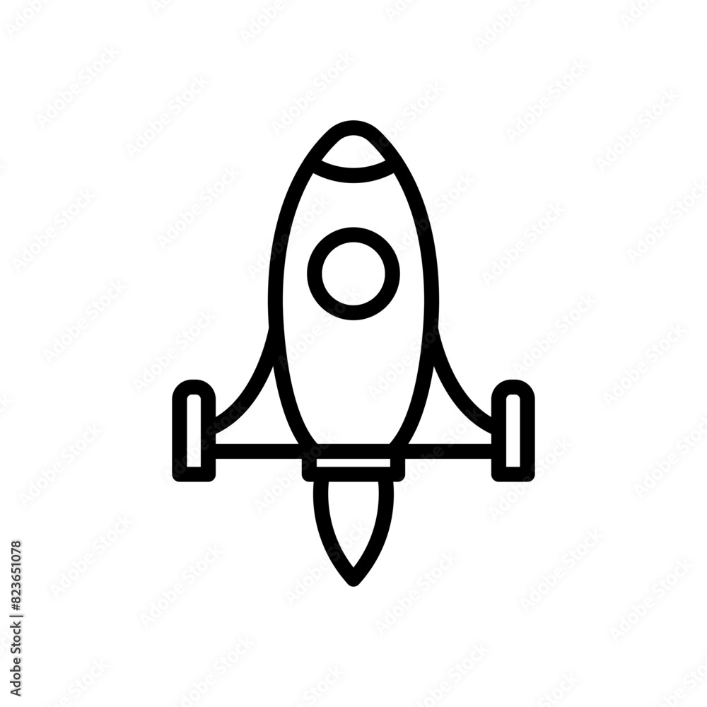 Rocket line icon. Rocket icon. Spaceship icon isolated on white background. Transparent background, minimalist symbol. Vector images Rocket line icon. Rocket icon. Spaceship icon isolated on white background. Transparent background, minimalist symbol. Vector images