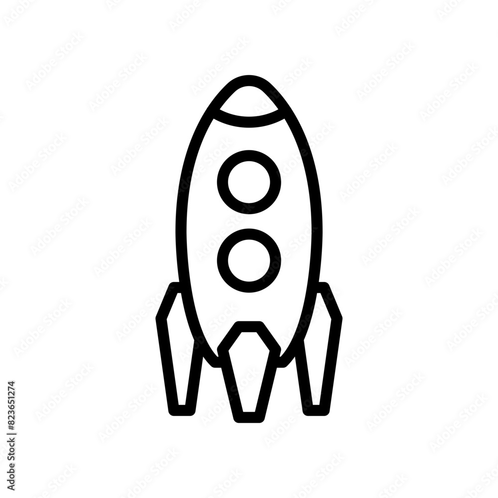 Rocket line icon. Rocket icon. Spaceship icon isolated on white background. Transparent background, minimalist symbol. Vector images Rocket line icon. Rocket icon. Spaceship icon isolated on white background. Transparent background, minimalist symbol. Vector images
