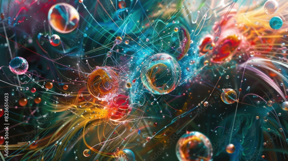 Superstrings, conceptual computer artwork - Offset Superstrings, conceptual computer artwork - Offset