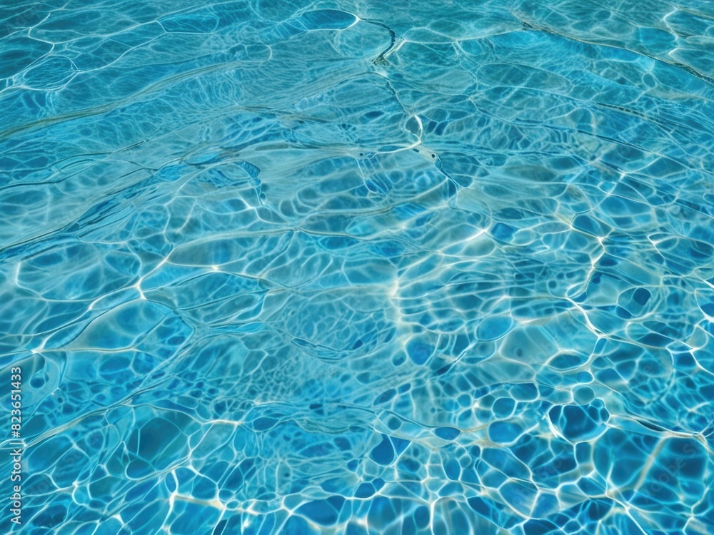 Beautiful background, the texture of the glare of the pool water.
