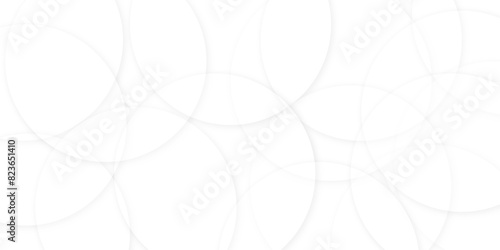 Abstract background with white abstract geometric background with soft light white paper circles in design. white Background With Wavy Shape. Dynamic geometric circle shapes.