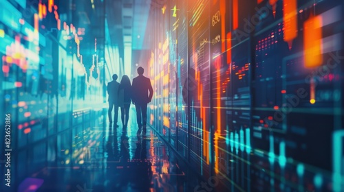 Explore the intricacies of business development through teamwork as businessmen collaborate on economic graphs and market reports for growth strategies.