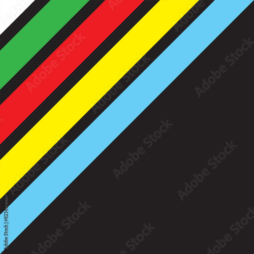 Free Download Abstract wavy stripes of Olympic games colors. vector illustration - GFXLoad