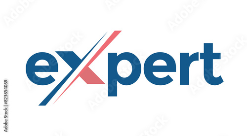 expert text logo vector 