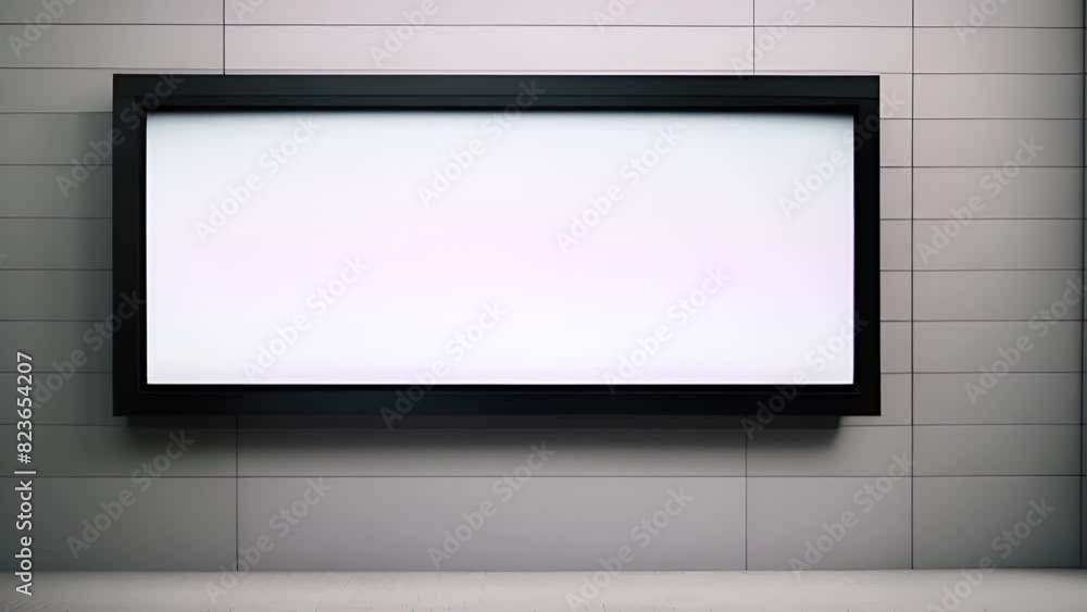Large Screen Mounted on Wall in Room Generative AI Large Screen Mounted on Wall in Room Generative AI