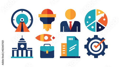 Set of business icons.