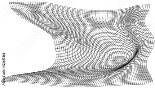 Distorted Linear Vector Grid with Adjustable Stroke Weight