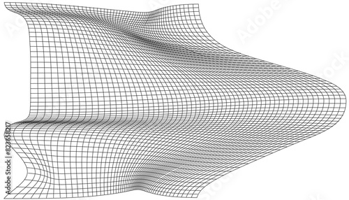 Distorted Linear Vector Grid with Adjustable Stroke Weight