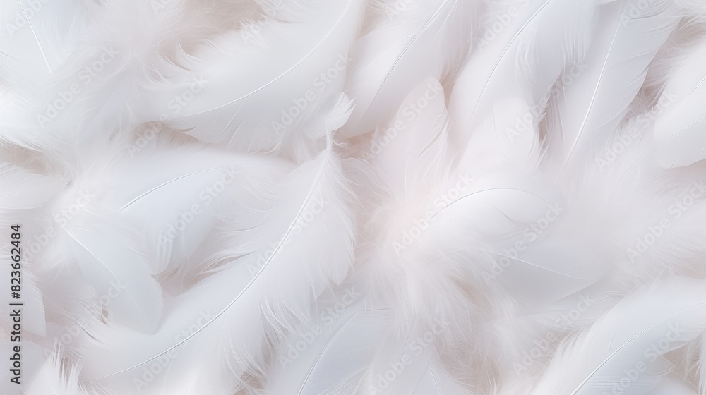 Obraz premium White color soft feathers background