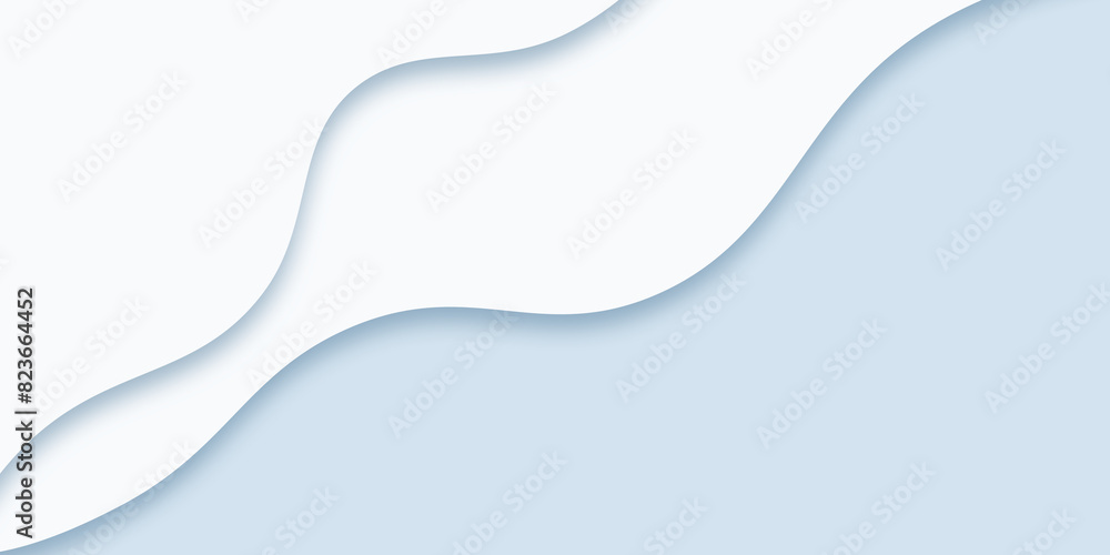 Abstract white wavy shape decorative background modern style Abstract white wavy shape decorative background modern style